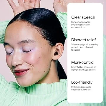 Loop's own Engage 2 feature card: clear speech, discreet relief, more control, eco-friendly